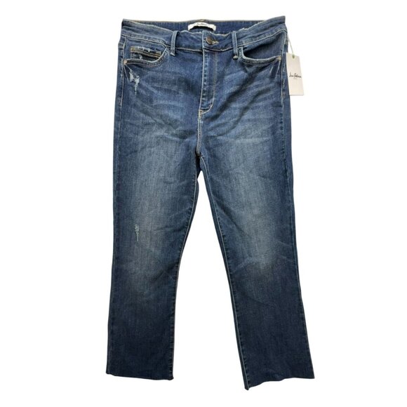 Sam Edelman Womens Stiletto Crop Boot Jeans Size 14/32 High Rise Blue Denim - Picture 1 of 16